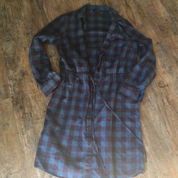 🍁 Blue buffalo plaid shirt dress! - Picture 5 of 7